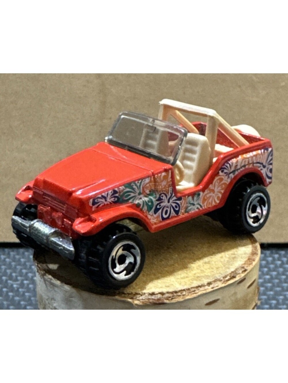 VINTAGE HOT WHEELS 1990 JEEP CJ-7 4x4 ROLL PATROL HAWAII RED
